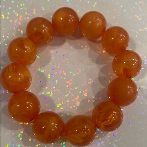 Elegant Orange Beaded Bracelet